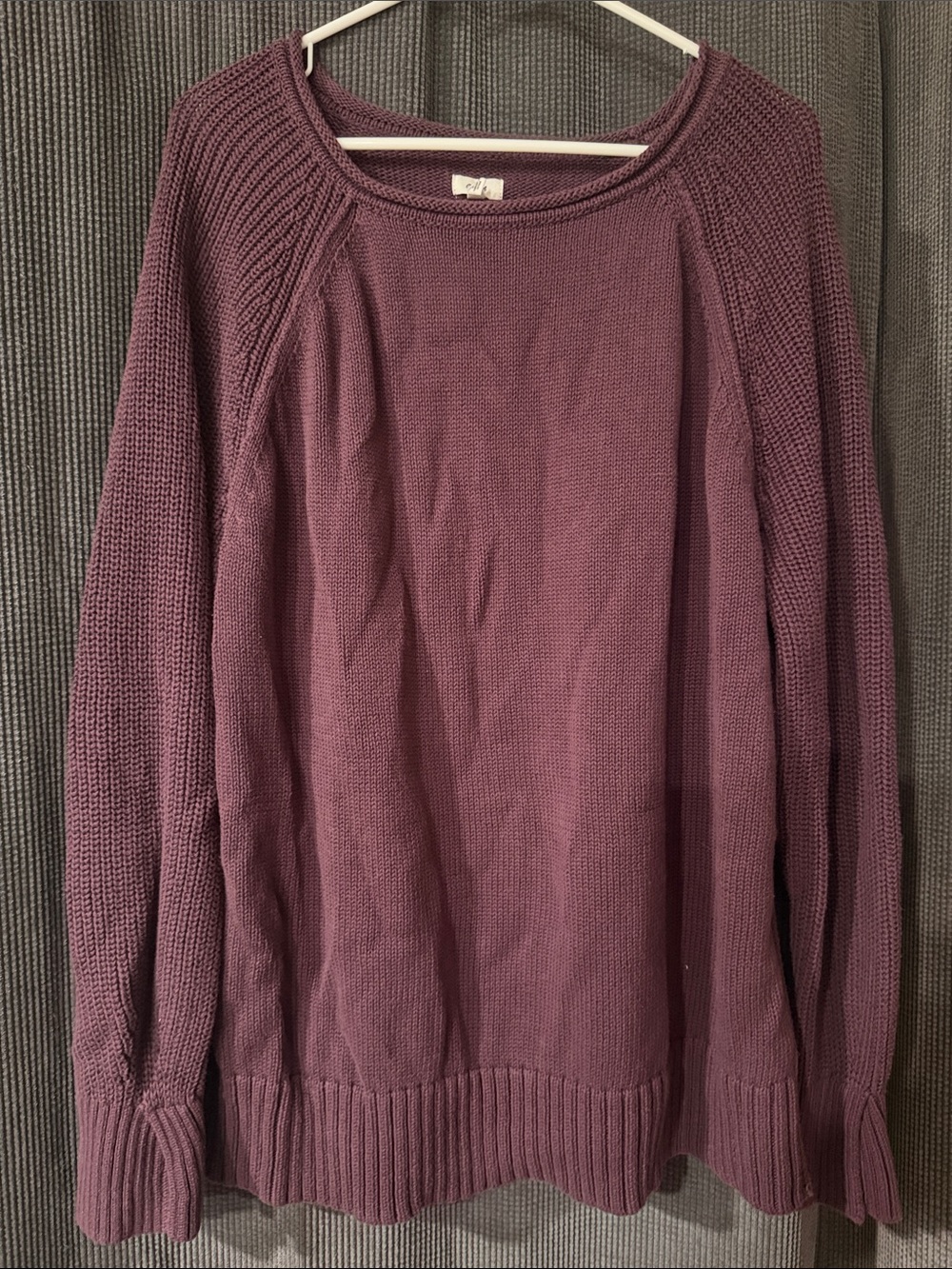 aerie Plum Scoop Neck Knit Sweater